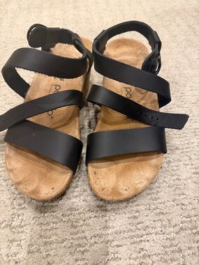 Papillio Black Multi-Strap Comfort Sandals